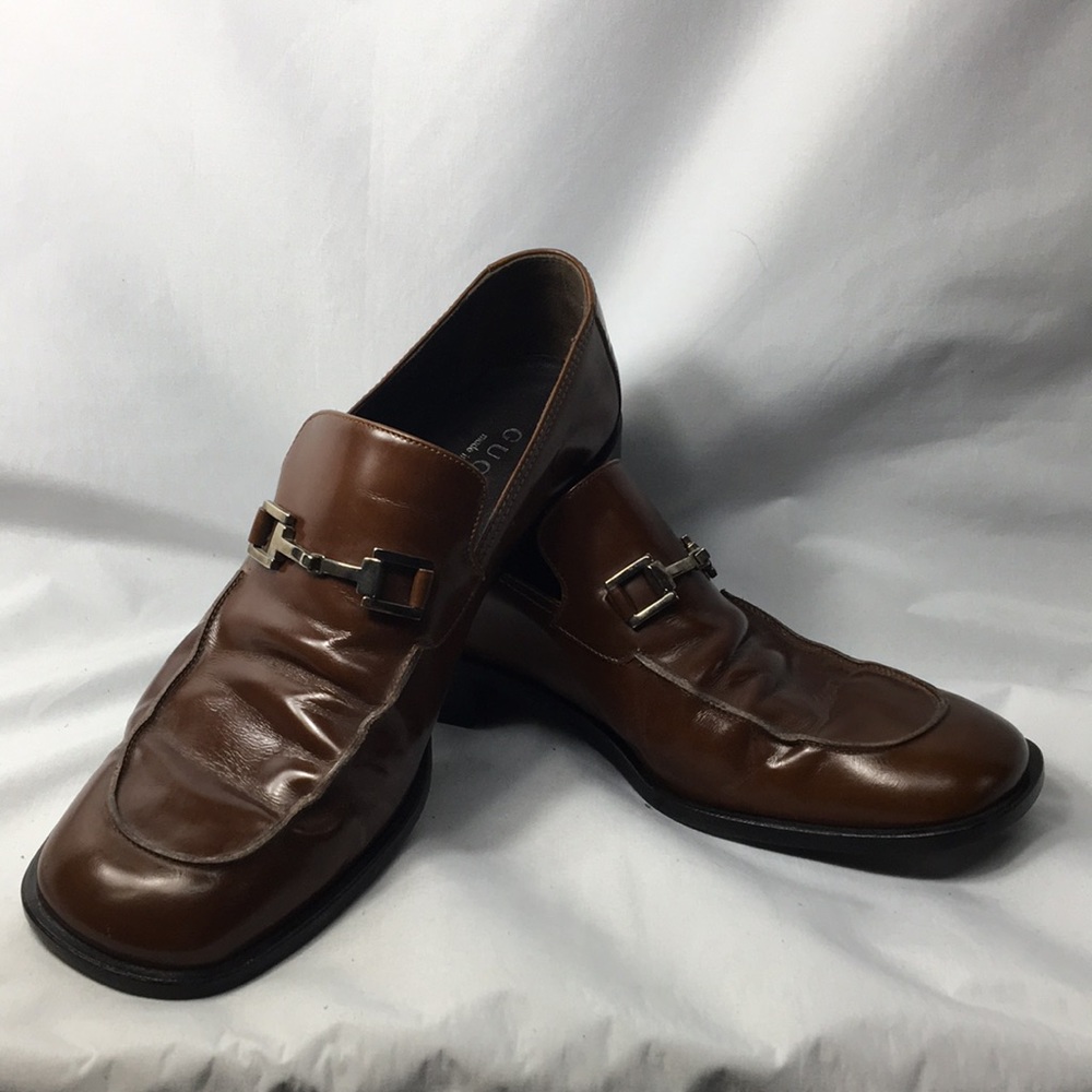 Gucci Women’s Vintage Leather Loafers Size 10 Good Condition